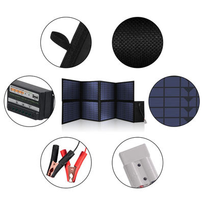 120W Monocrystalline Solar Folding Solar Panels With Bracket Perfect For Outdoor Camping