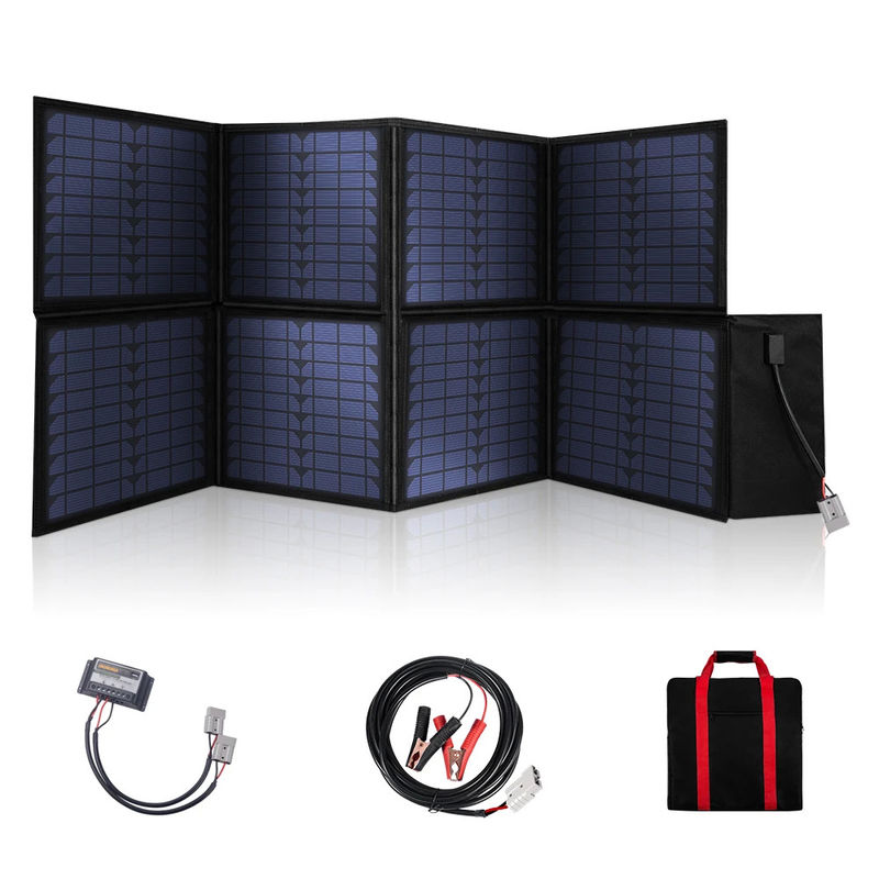 120W Monocrystalline Solar Folding Solar Panels With Bracket Perfect For Outdoor Camping
